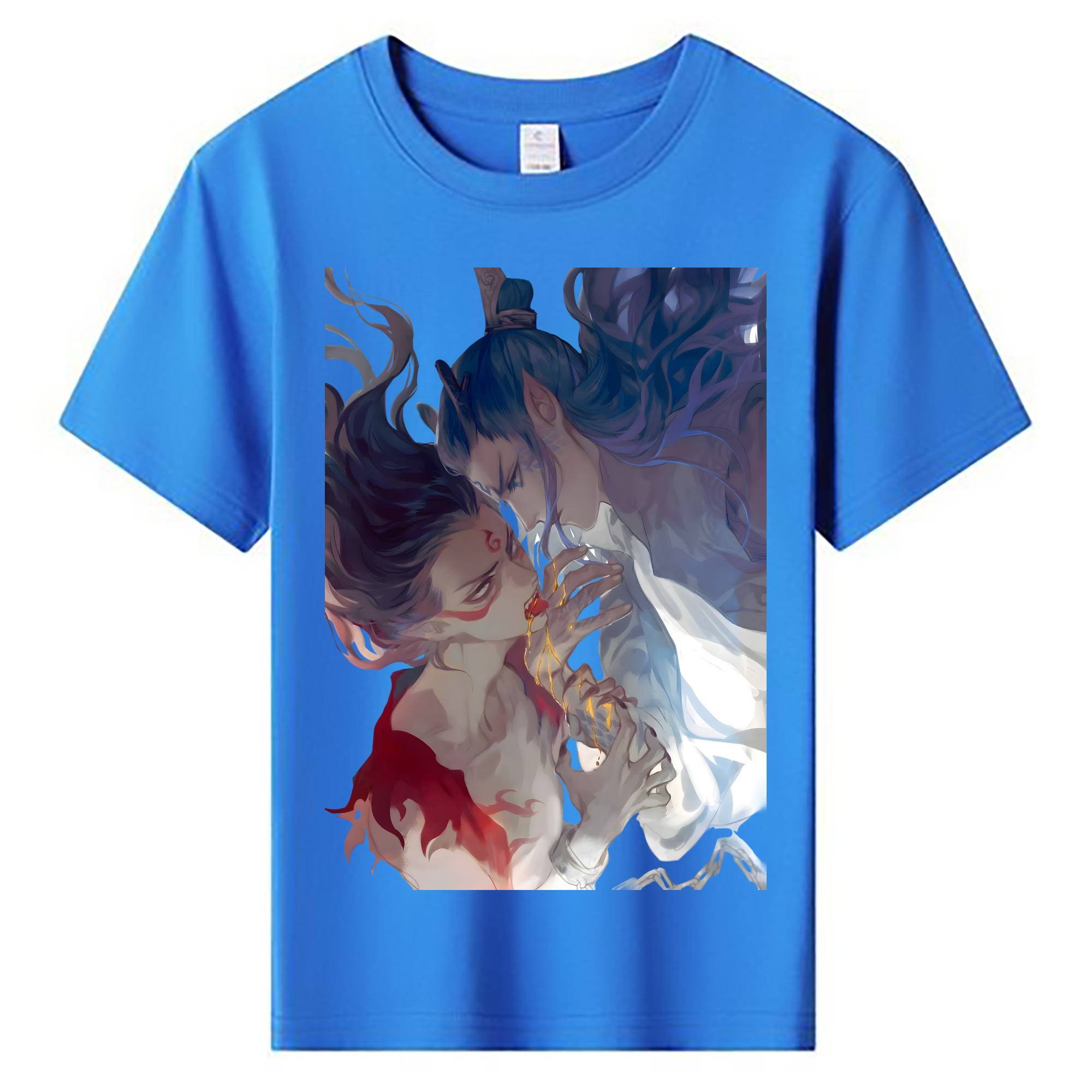 （画像用） Ne Zha 2 ナタ 魔童の大暴れ 綿100％キッズTシャツ（フロントプリント）